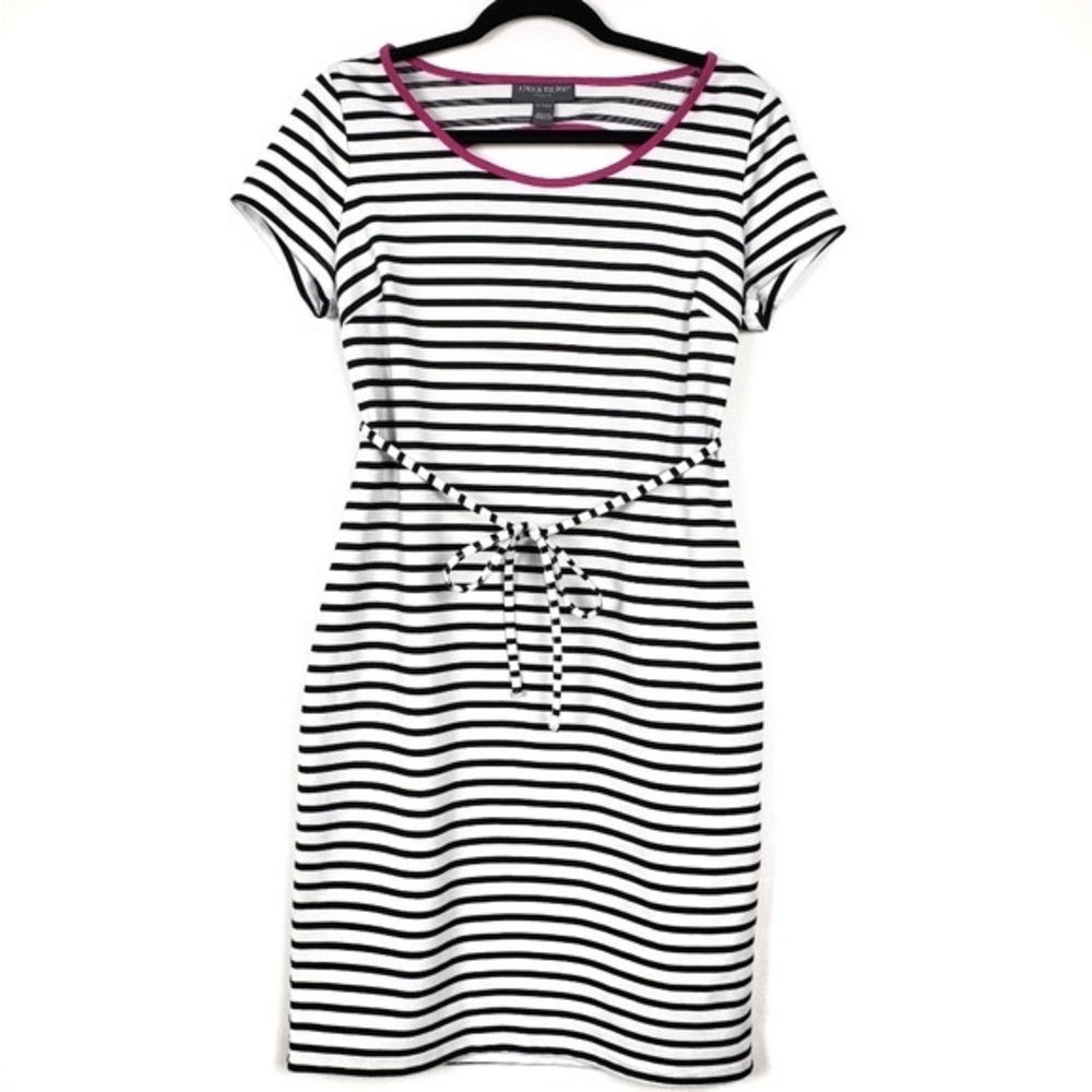 Pea in the Pod striped Short Sleeved Maternity Dress